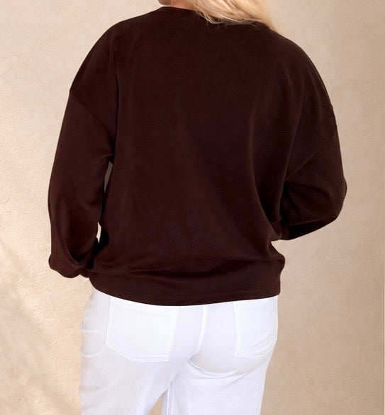 Samtweicher Pullover Marrone