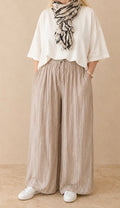Musselin Sommerhose Stein