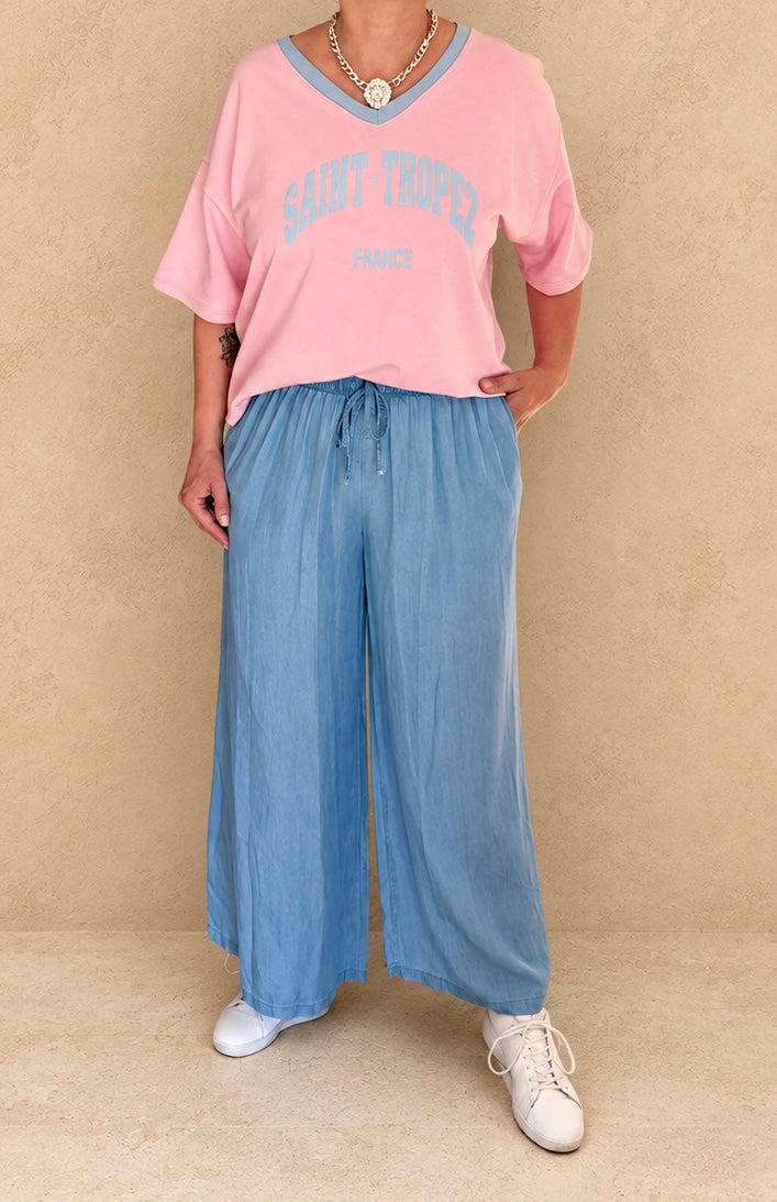 Leichte Jeansstoffhose