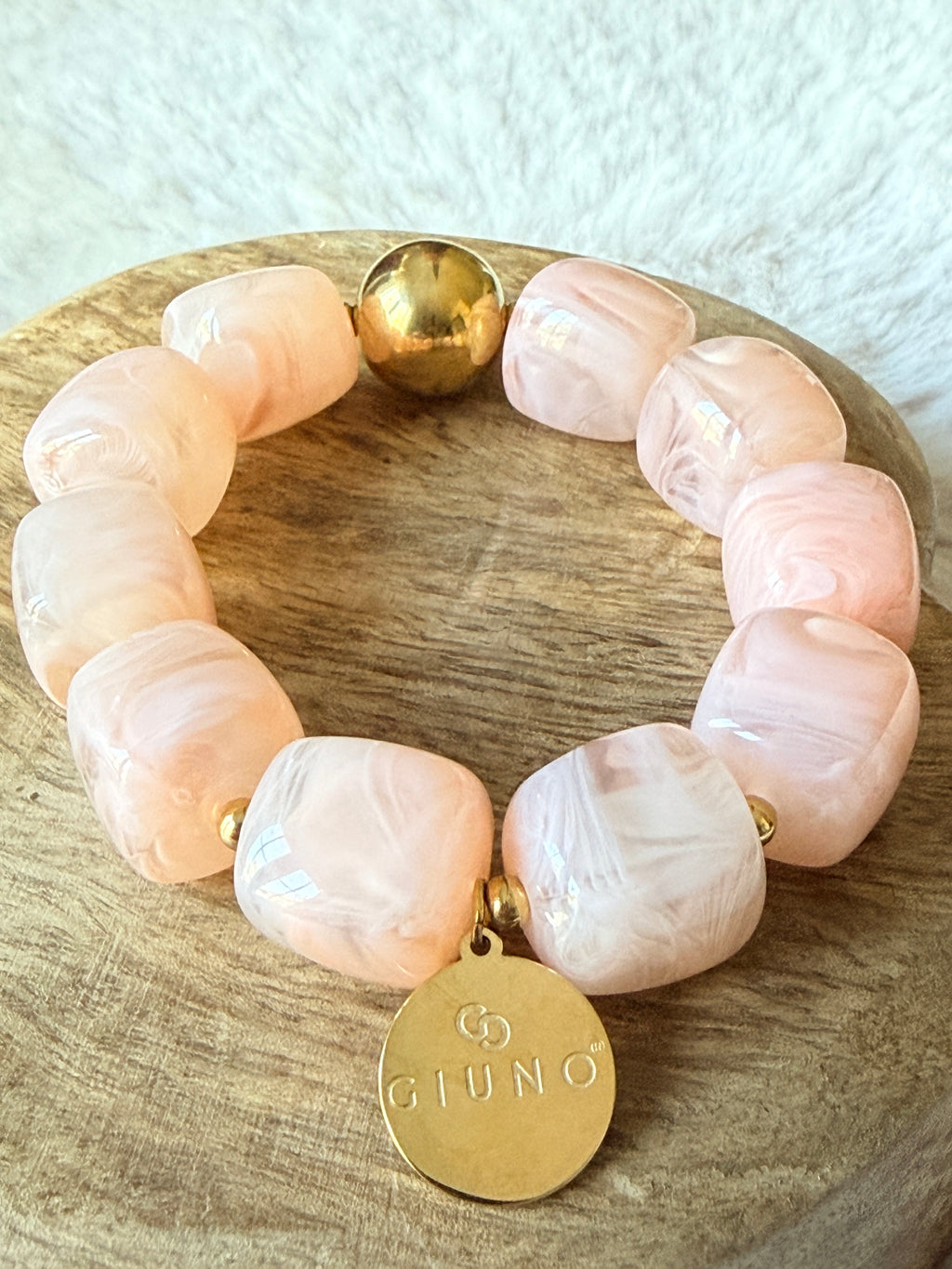 Armband Würfelperle rose