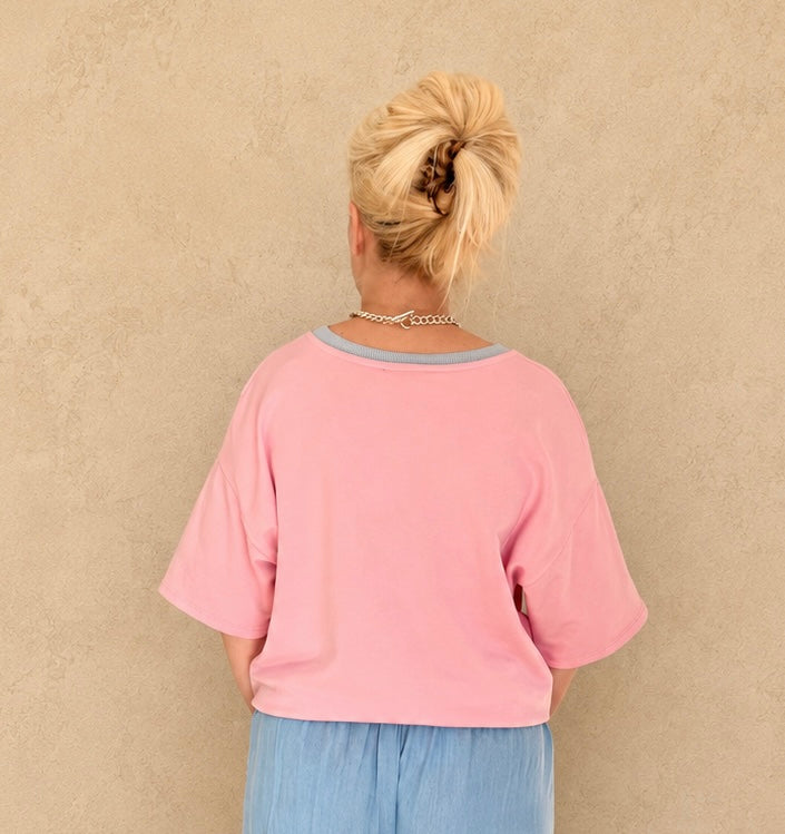 Kurzarmshirt Saint-Tropez Rosa