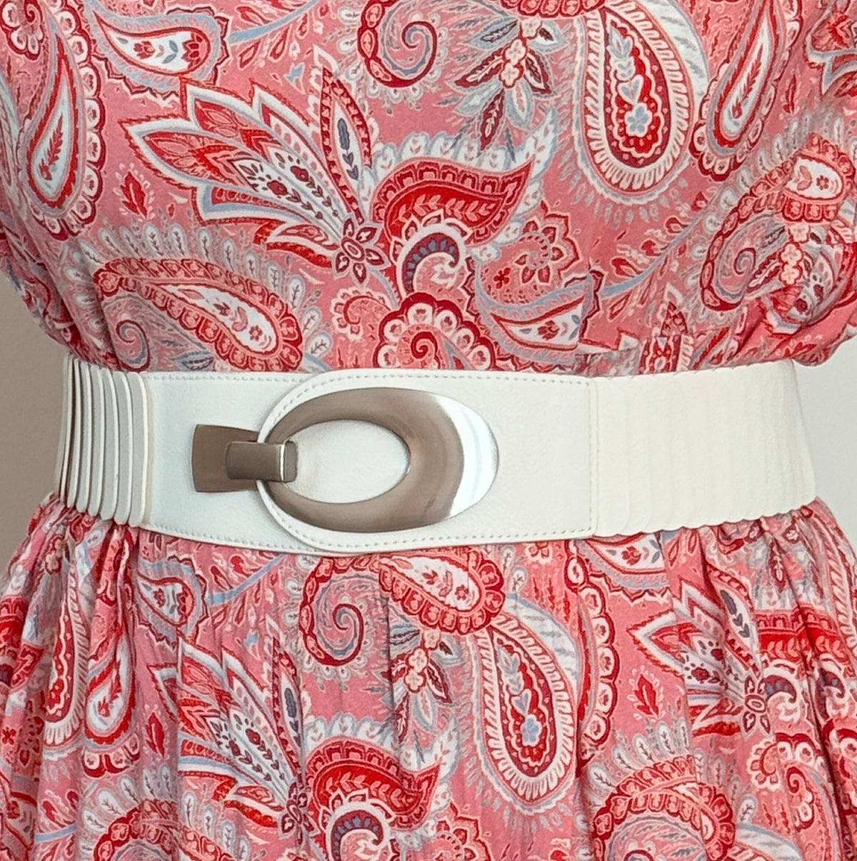 Stretchgürtel Offwhite 83 cm