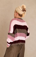 Cardigan gestreift flieder