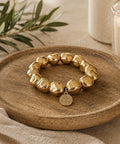 Nuggetperlenarmband in Goldoptik