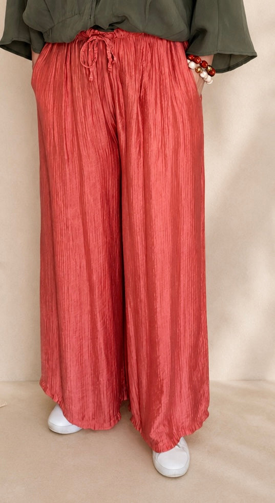 Musselin Sommerhose Terrakotta