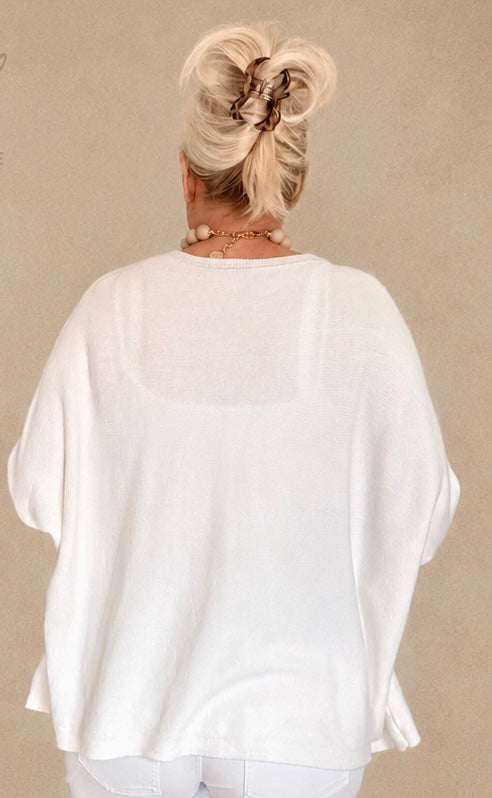 Feinstrick Pulli Pure White