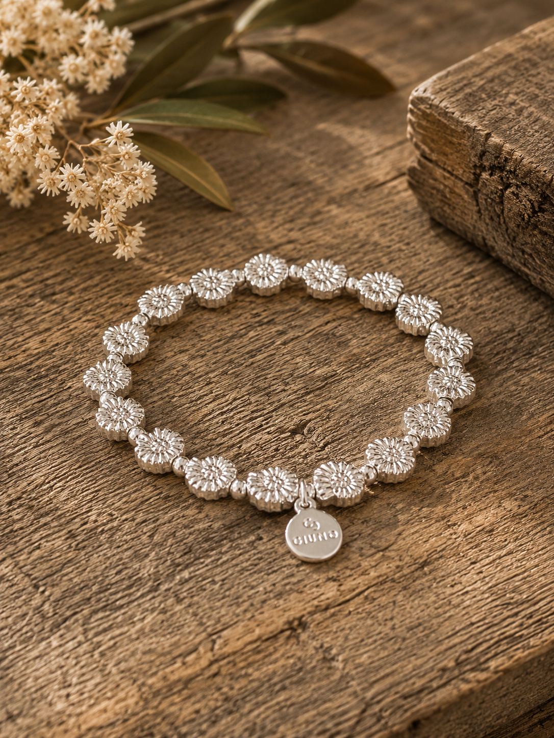 Muschelarmband Silberoptik