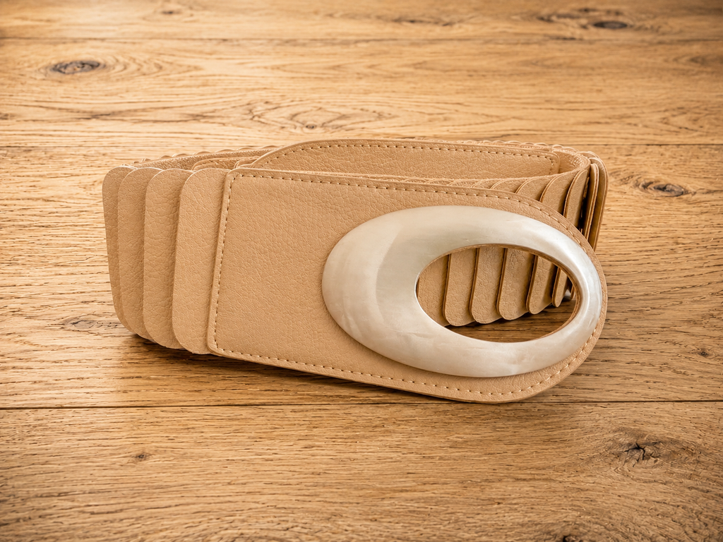 Stretchgürtel creme 103 cm
