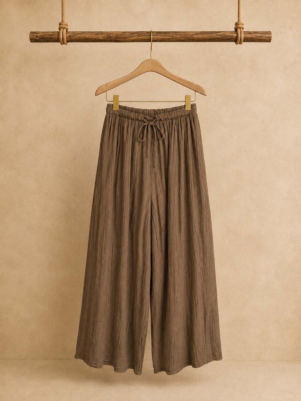 Musselin Sommerhose Braun