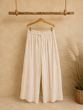 Musselin Sommerhose Cremebeige