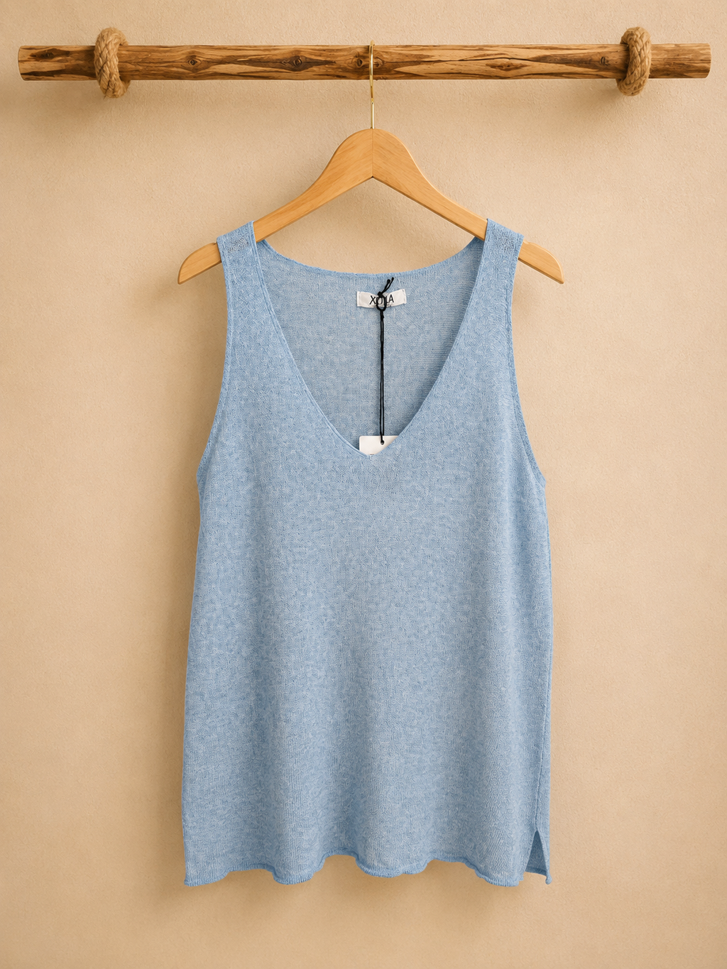 Feinstrick Top blau