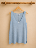 Feinstrick Top blau