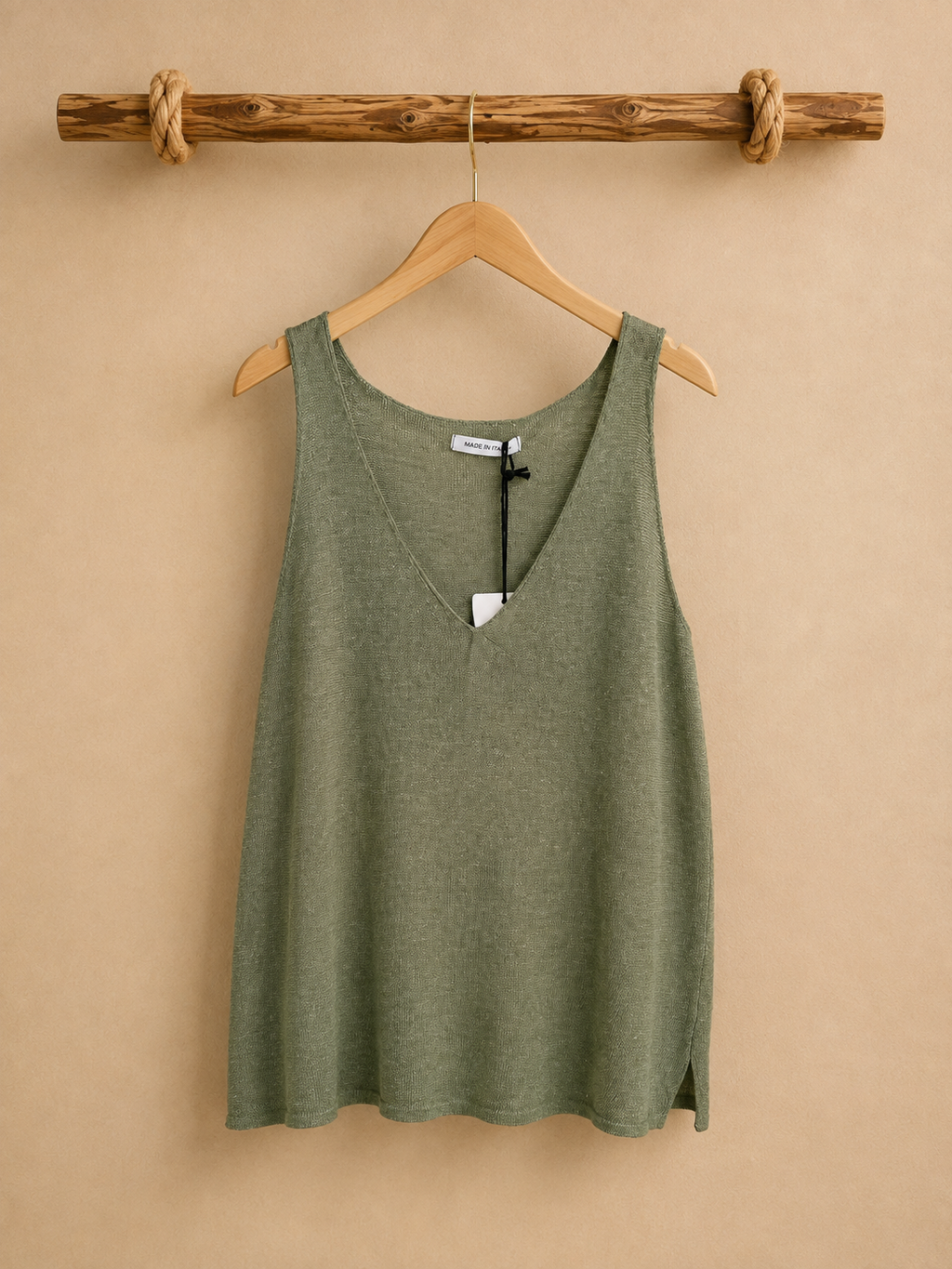 Feinstrick Top salbei