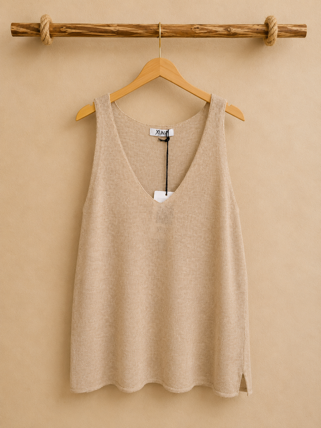 Feinstrick Top beige