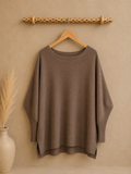 Feinstrick Pulli Pure Braun