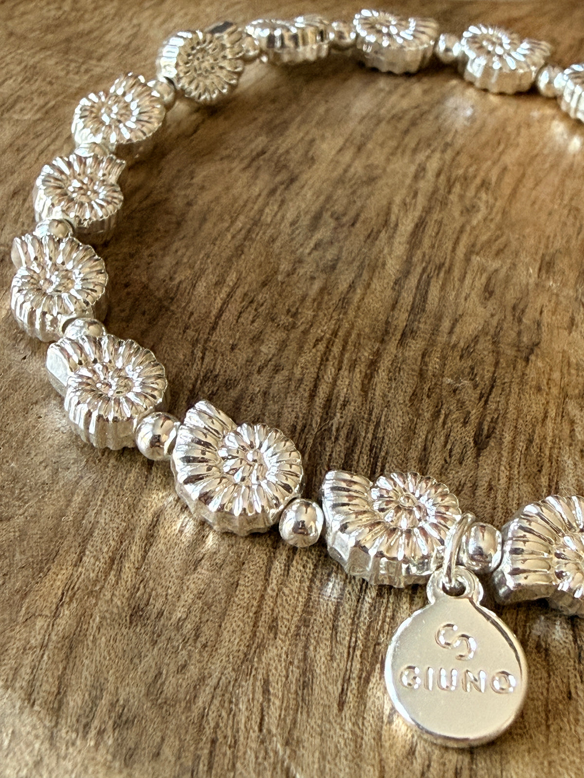 Muschelarmband Silberoptik